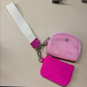 Double Coin Pouch Keychain - Pink & Hot Pink